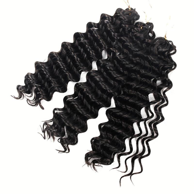 3pcs Ombre Braiding Hair Extensions Synthetic Deep Wave Crochet Hair 25 4 Cm