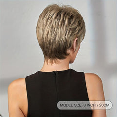Short Pixie Cut Straight Hair Wigs 20-32cm Synthetic Non-Lace Wigs for Women