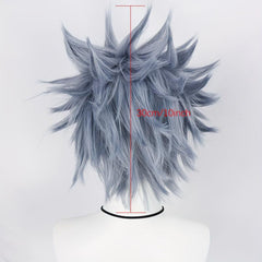 Short Gray Straight Hair Wigs For Men - Synthetic Fiber Hair Replacement Wigs