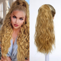 Claw Ponytail Highlight Long Curly Wavy Ponytail Extensions