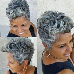 25 4 Cm Short Curly Wavy Hair Iwgs For Women Natural Looking Synthetic