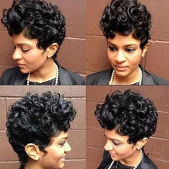 25 4 Cm Short Curly Wavy Hair Iwgs For Women Natural Looking Synthetic