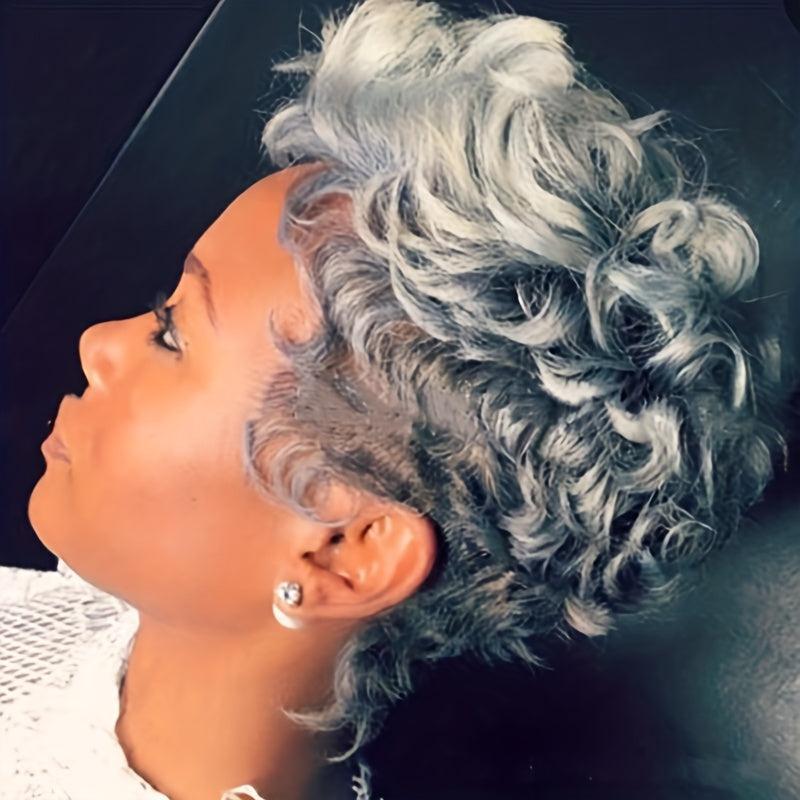 25 4 Cm Short Curly Wavy Hair Iwgs For Women Natural Looking Synthetic
