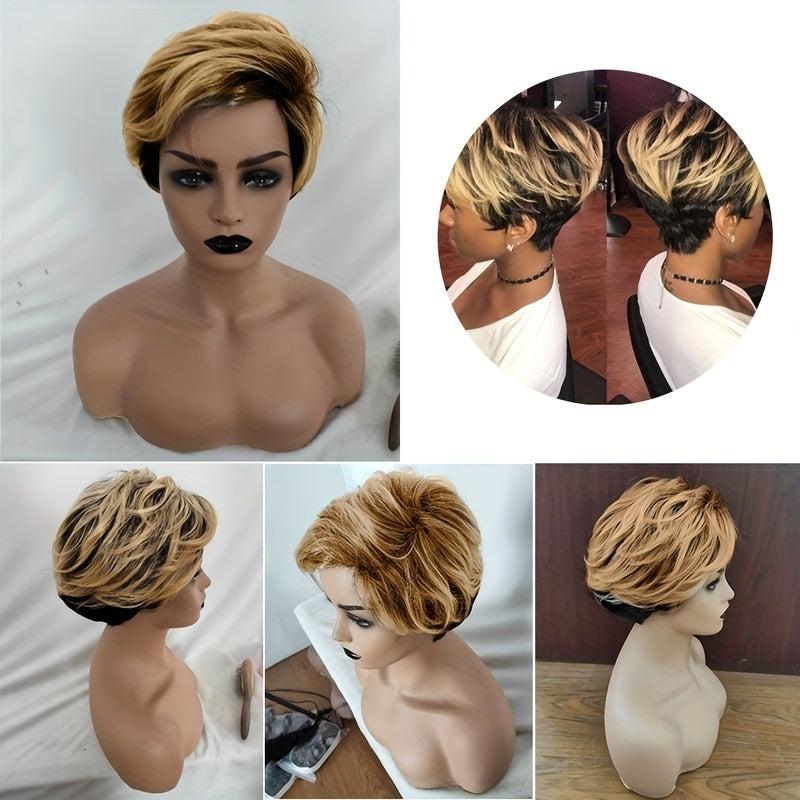 25 4 Cm Short Curly Wavy Hair Iwgs For Women Natural Looking Synthetic