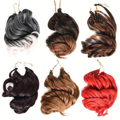 2pcs Crochet Body Wave Hair Extensions Synthetic Hair For Women