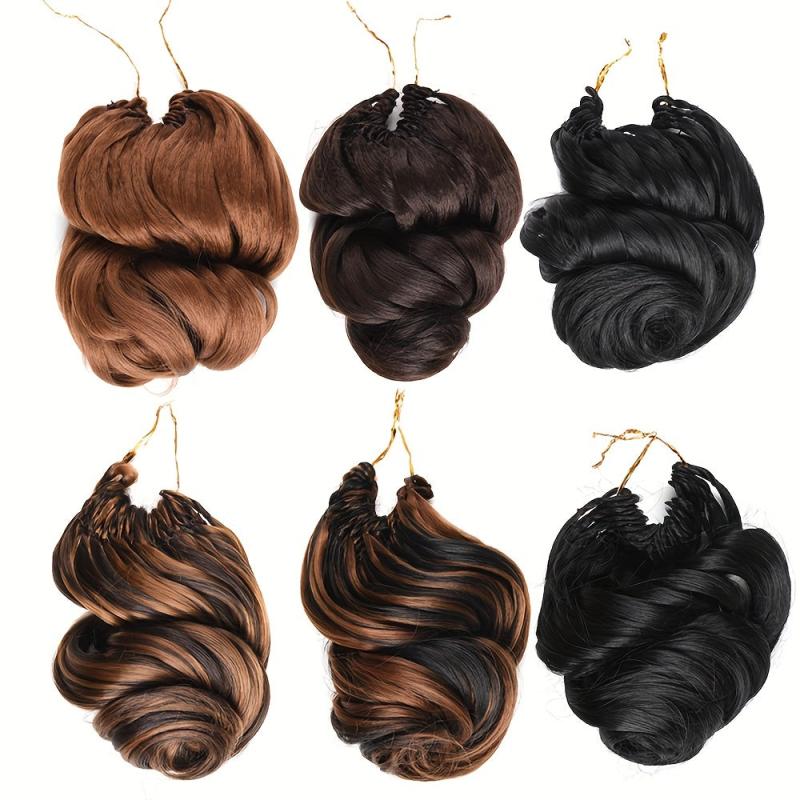 2pcs Crochet Body Wave Hair Extensions Synthetic Hair For Women