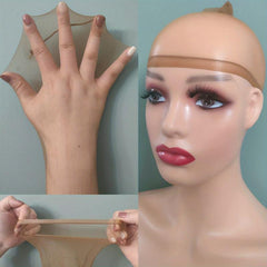 4 PCS Light Brown Elastic Wig Caps