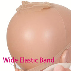 4 PCS Light Brown Elastic Wig Caps