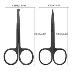 Curved Facial Hair Scissors for Men & Women - Professional Stainless Steel