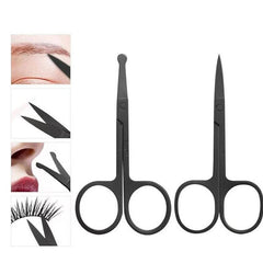 Curved Facial Hair Scissors for Men & Women - Professional Stainless Steel
