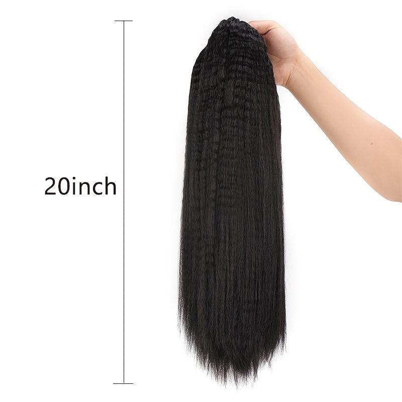 20 Inch High Temp Fiber Drawstring Wig Ponytail Plait