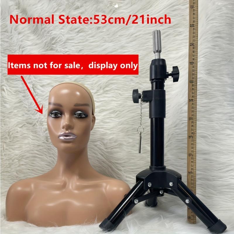Mini Mannequin Head Stand Wig Stand Tripod Adjustable 38 1 73 66 Cm