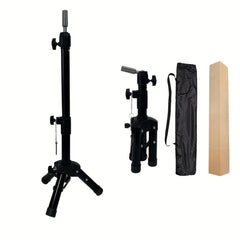 Mini Mannequin Head Stand Wig Stand Tripod Adjustable 38 1 73 66 Cm