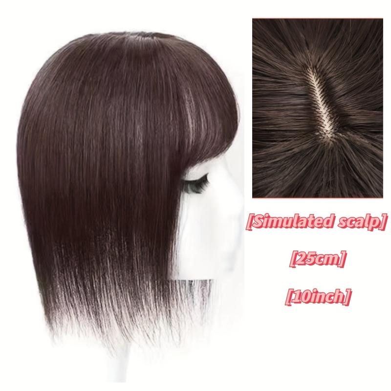 Clip In Hair Toupee Synthetic Hairpiece Can Be Dyed & Ironed Shape