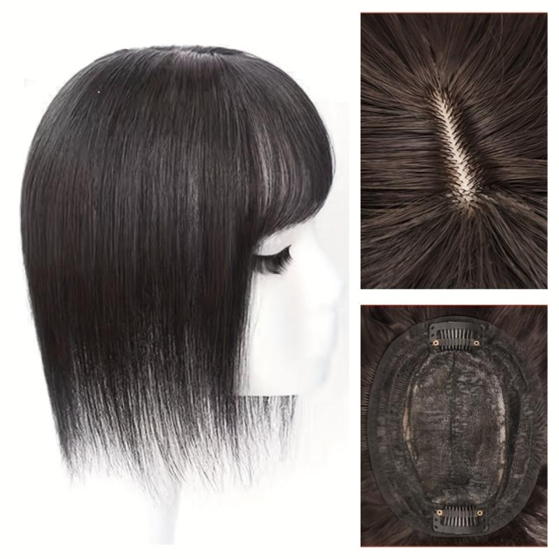 Clip In Hair Toupee Synthetic Hairpiece Can Be Dyed & Ironed Shape