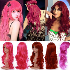 Wavy Cosplay Wig Heat Resistant Synthetic Hair For Women