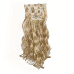 6pcs Long Wavy Hair Pieces Synthetic Clip In Extensions for Daily Use
