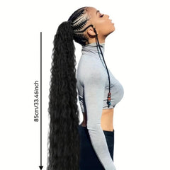Long Curly Wavy Ponytail Extensions Synthetic Hair Natural Daily Use