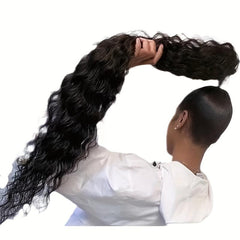 Long Curly Wavy Ponytail Extensions Synthetic Hair Natural Daily Use