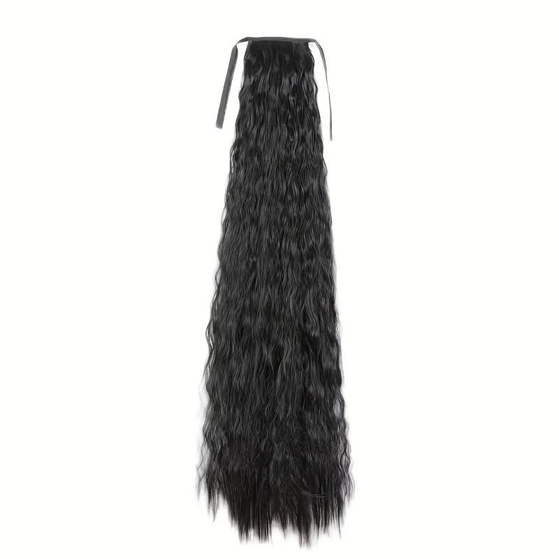 Long Curly Wavy Ponytail Extensions Synthetic Hair Natural Daily Use