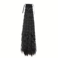 Long Curly Wavy Ponytail Extensions Synthetic Hair Natural Daily Use
