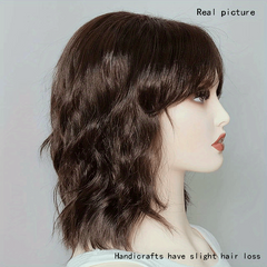 Ombre Curly Wig With Side Bangs 30 48 Cm Short Synthetic Hair For Women