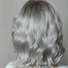 Ombre Curly Wig With Side Bangs 30 48 Cm Short Synthetic Hair For Women