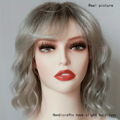 Ombre Curly Wig With Side Bangs 30 48 Cm Short Synthetic Hair For Women