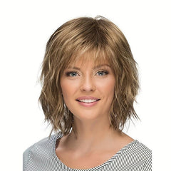 Ombre Curly Wig With Side Bangs 30 48 Cm Short Synthetic Hair For Women