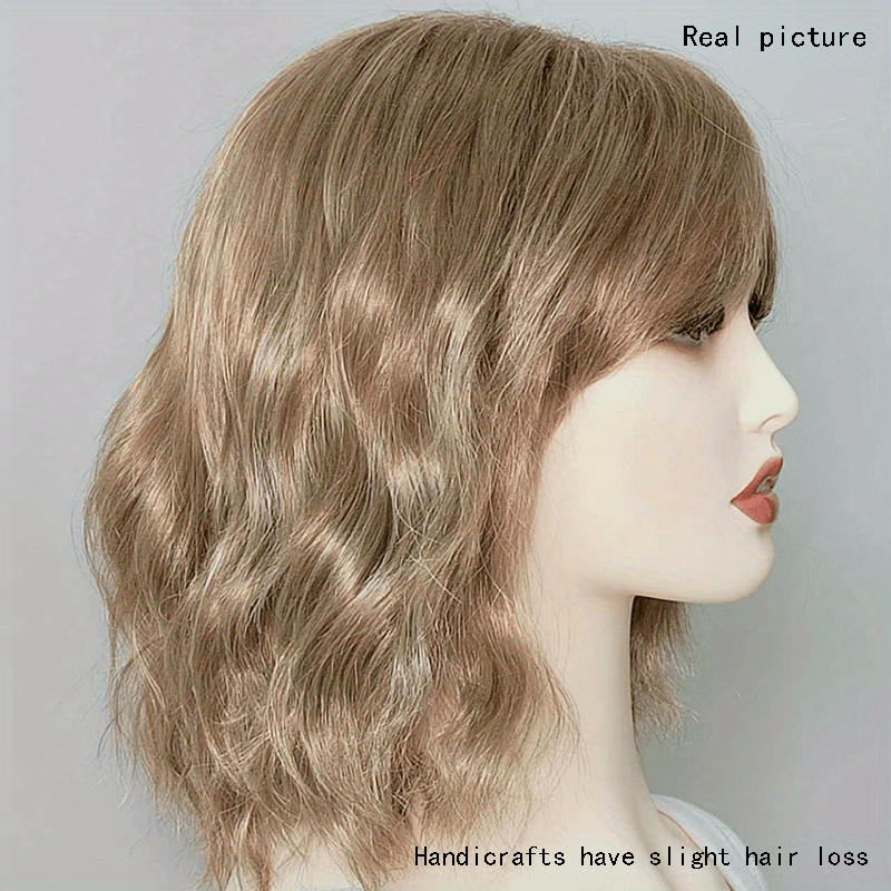 Ombre Curly Wig With Side Bangs 30 48 Cm Short Synthetic Hair For Women