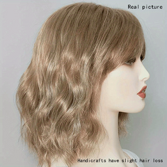 Ombre Curly Wig With Side Bangs 30 48 Cm Short Synthetic Hair For Women