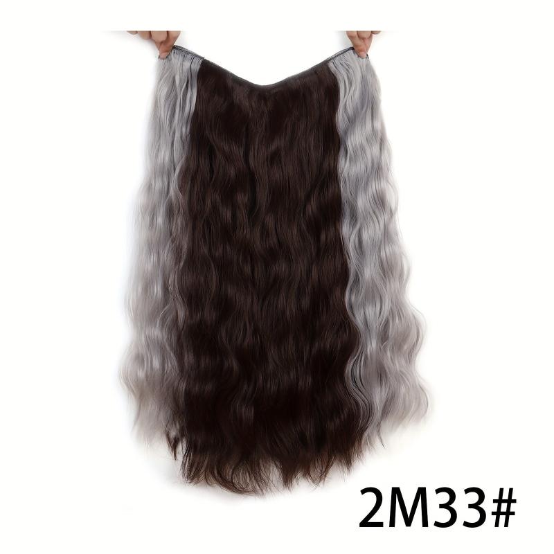 Synthetic Long Wig Hanging Rar Dyed Wig Piece V Type Highlighting