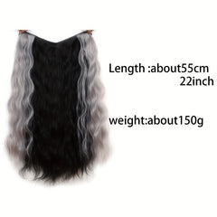 Synthetic Long Wig Hanging Rar Dyed Wig Piece V Type Highlighting