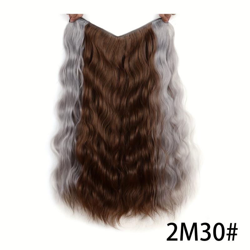 Synthetic Long Wig Hanging Rar Dyed Wig Piece V Type Highlighting
