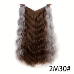 Synthetic Long Wig Hanging Rar Dyed Wig Piece V Type Highlighting