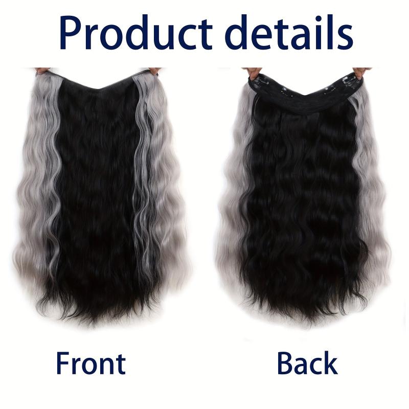 Synthetic Long Wig Hanging Rar Dyed Wig Piece V Type Highlighting