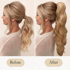 Big Wave Drawstring Ponytail Synthetic Wig Natural Fluffy