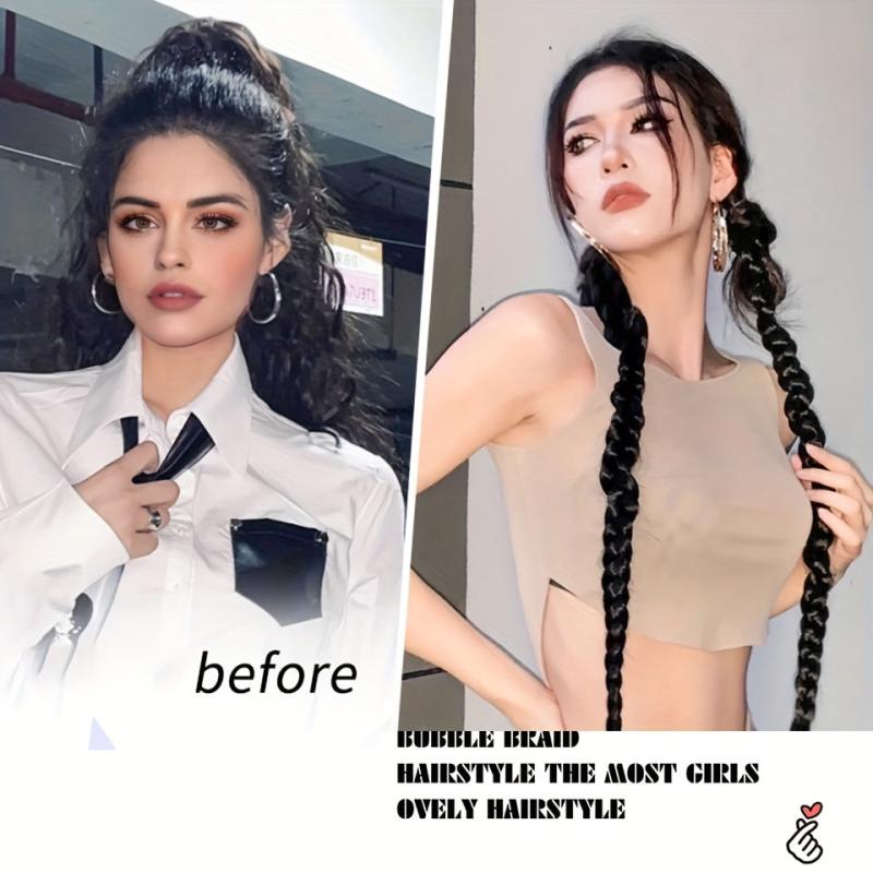 Y2K Twist Braid Ponytail Extensions for Women
