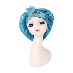 Silky Satin Sleeping Hat Night Sleep Cap Hair Care Bonnet Nightcap