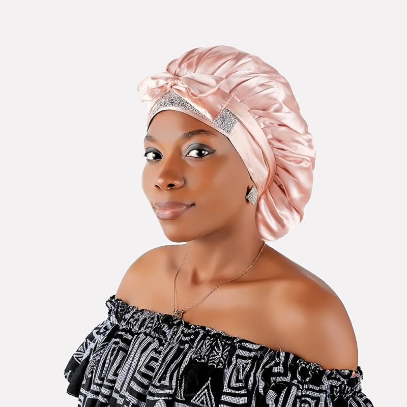 Silky Satin Sleeping Hat Night Sleep Cap Hair Care Bonnet Nightcap