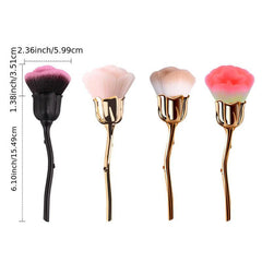 Rose Makeup Brush Large Soft Powder Facial Brush Blush Brush