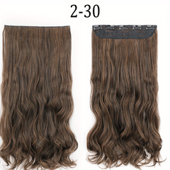 Curly Clip In Hair Extensions with 5 Clips - Add Volume & Style
