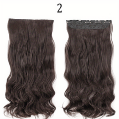 Curly Clip In Hair Extensions with 5 Clips - Add Volume & Style