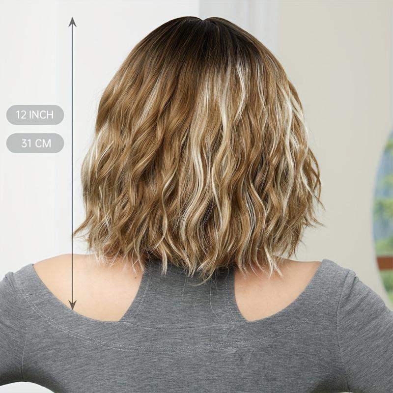 Colorful Wavy Synthetic Women's Wig Short Hair Daily Party Cosplay LC6269