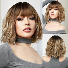 Colorful Wavy Synthetic Women's Wig Short Hair Daily Party Cosplay LC6269