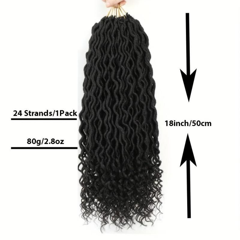 Curly Faux Locs Crochet Hair Braiding Hair With Curly Ends