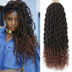 Curly Faux Locs Crochet Hair Braiding Hair With Curly Ends