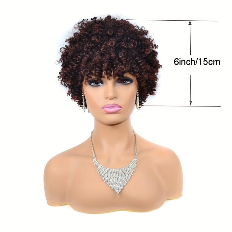 Short Afro Curly Wigs for Women Spring Twist Afro Curls Party Wigs