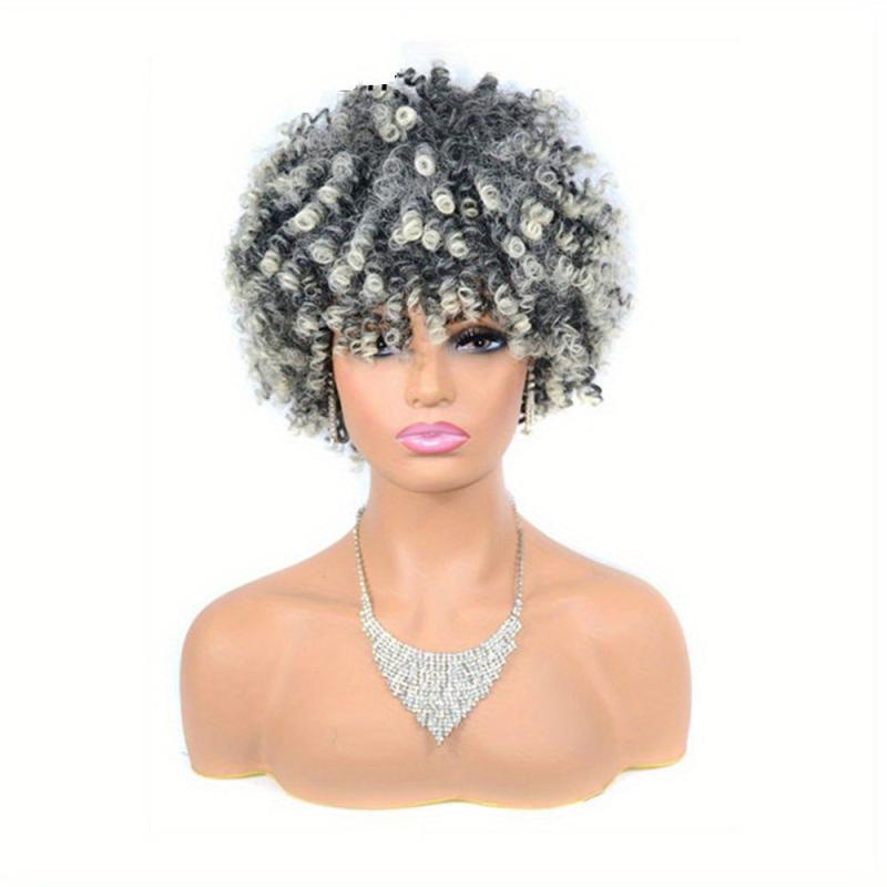 Short Afro Curly Wigs for Women Spring Twist Afro Curls Party Wigs