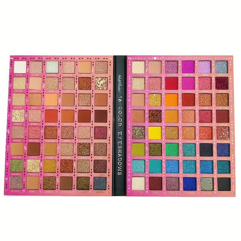 96 Colors Eyeshadow Palette Bright Pearly Matte Finish